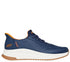 Pantofi sport, barbati, SKECHERS BOBS SQUAD 4 - DIRECT STEP 118424-NVY bleumarin, piele ecologica